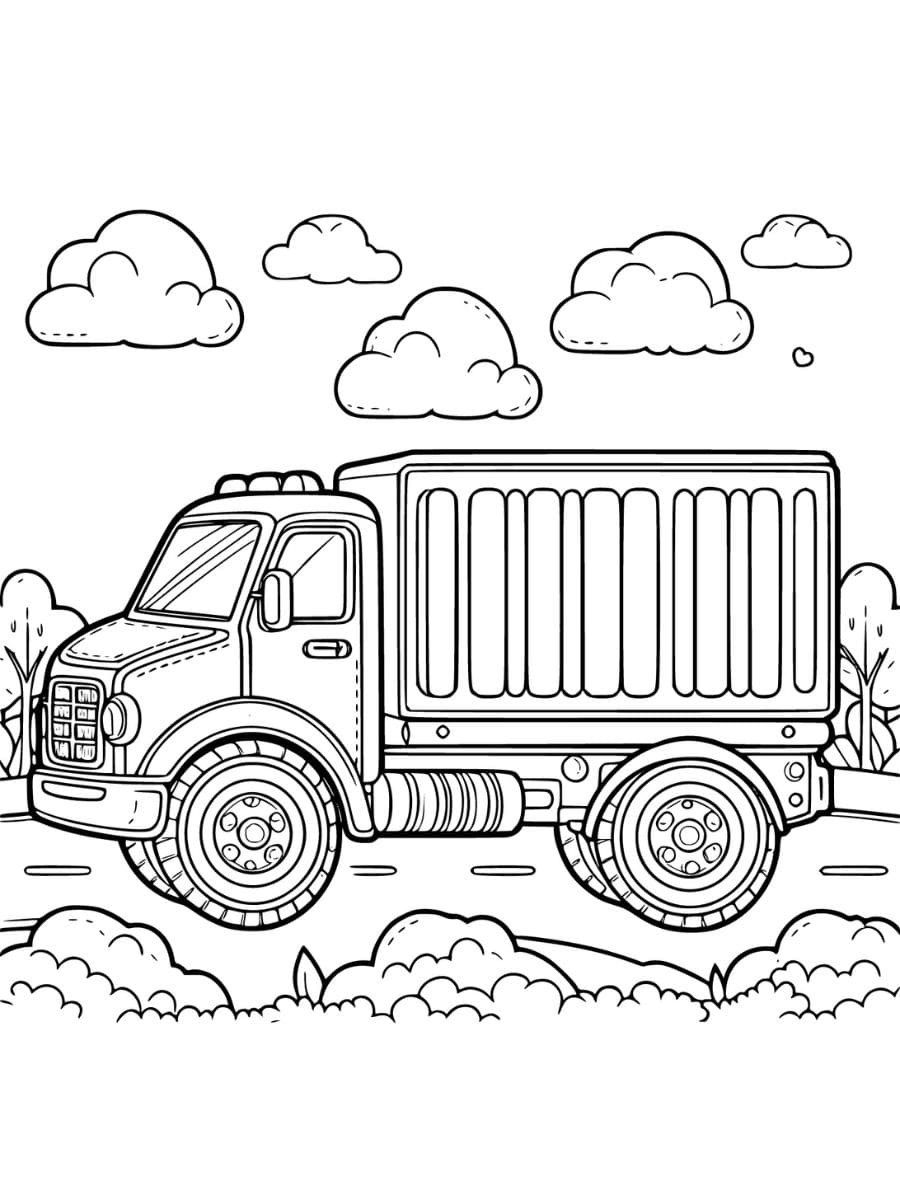 Desenhos para colorir de caminhão grátis