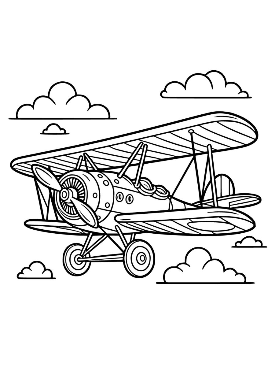 desenhos de avião para colorir grátis