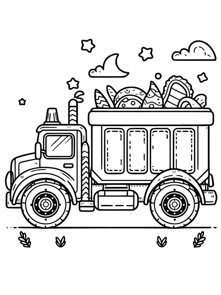 desenhos de caminhão para colorir e imprimir gratuitamente