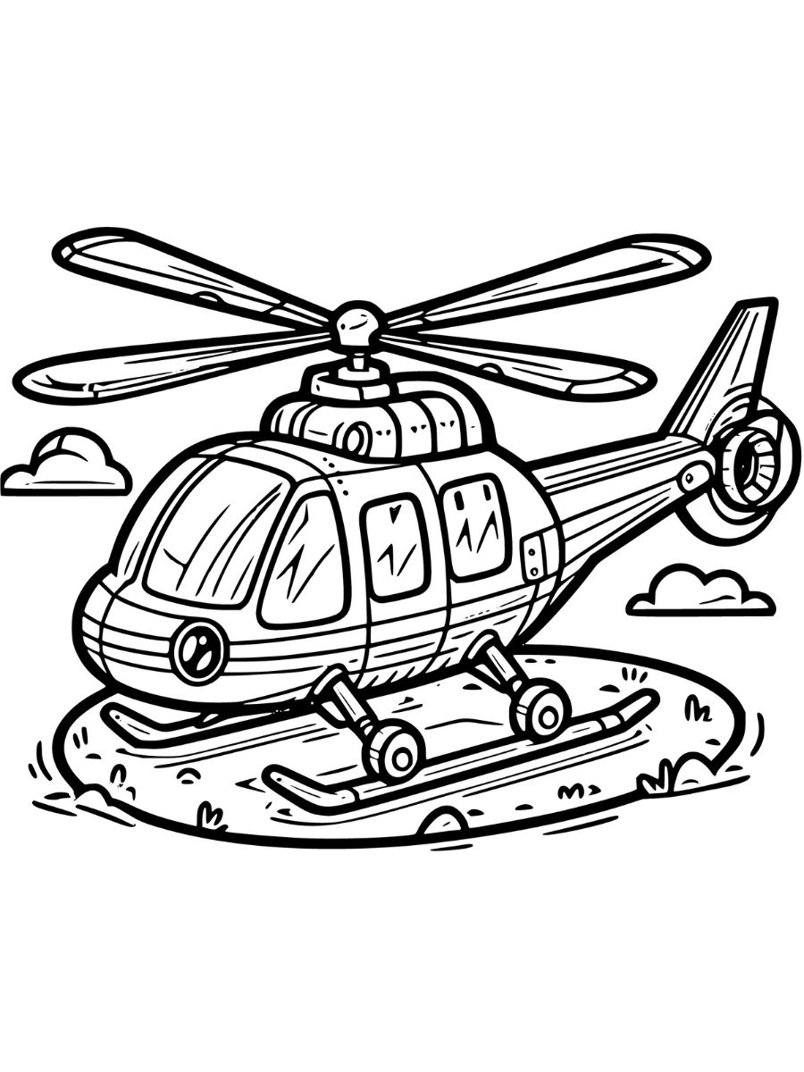 desenhos de helicóptero para colorir grátis