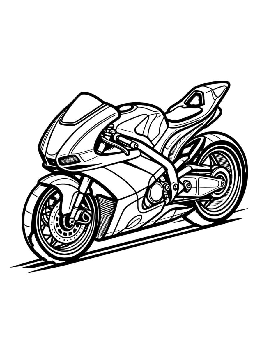 desenhos de motocicleta para colorir fáceis de imprimir