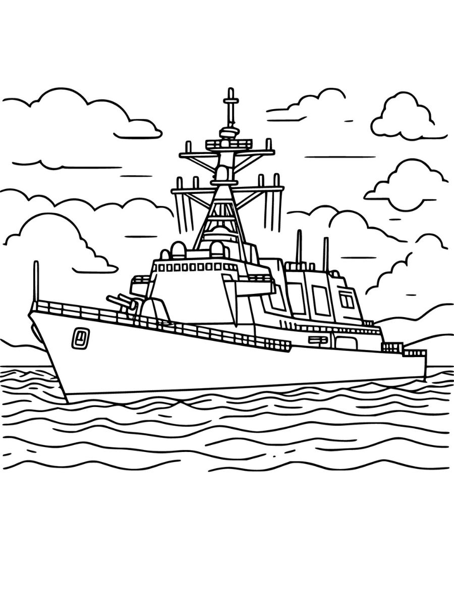 desenhos de navio para colorir