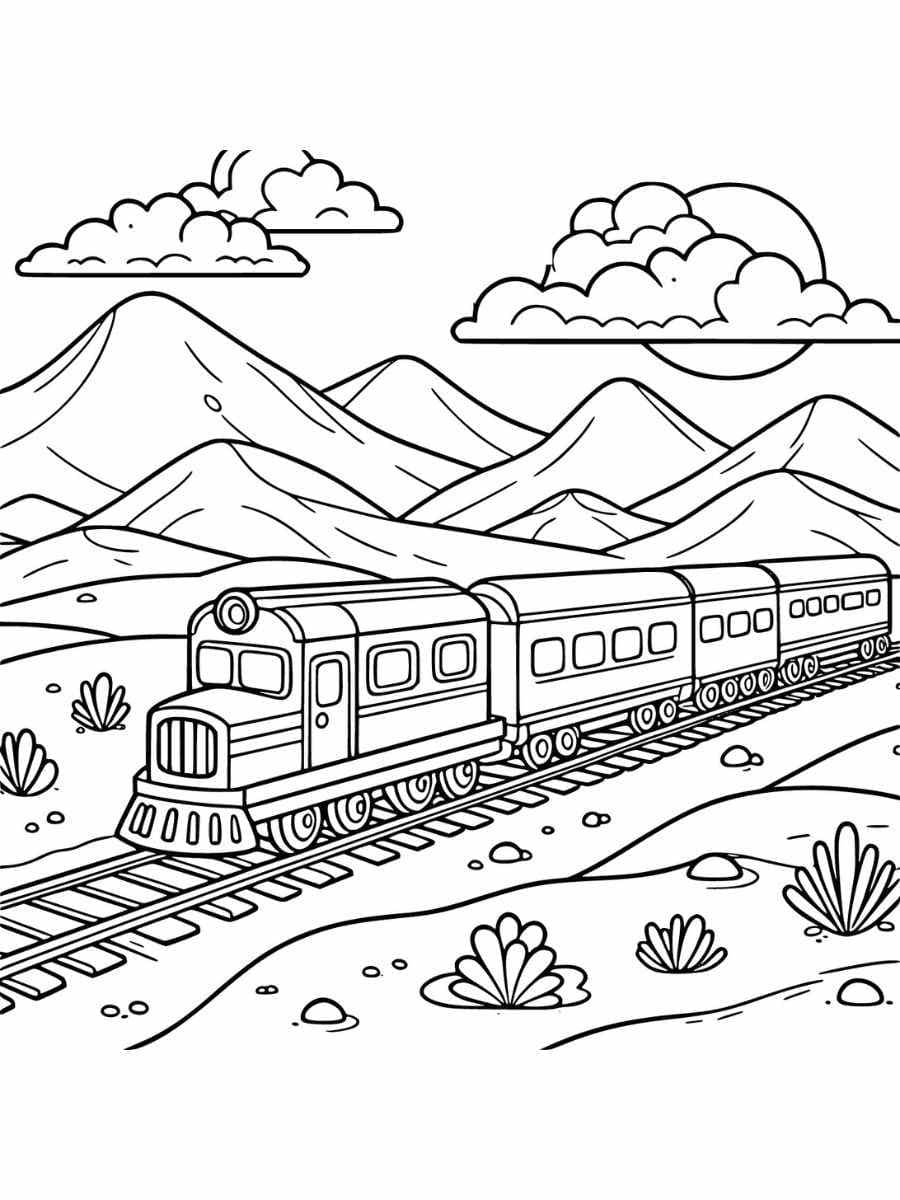 desenhos de trem para colorir