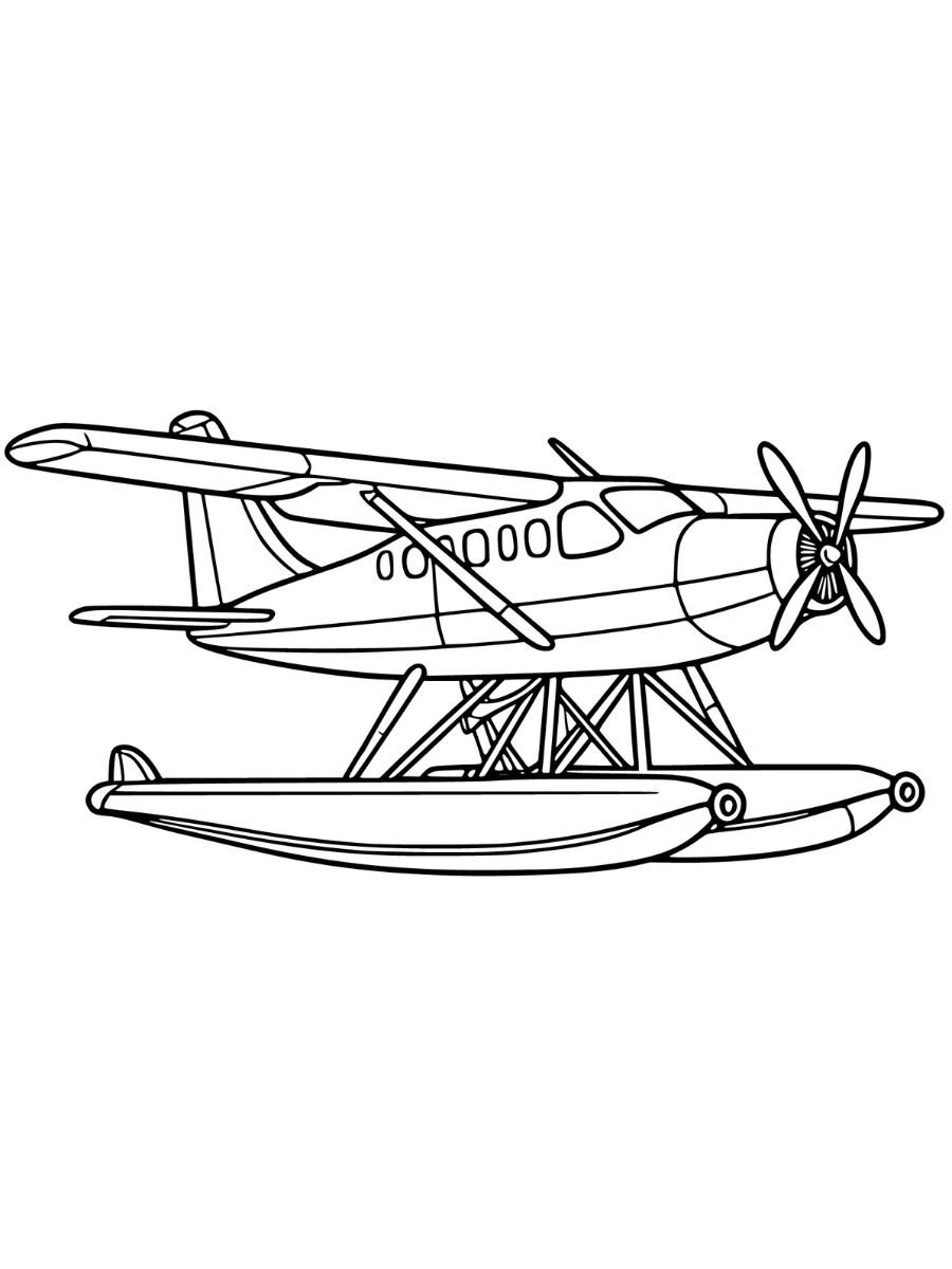 desenhos para colorir avião PDF