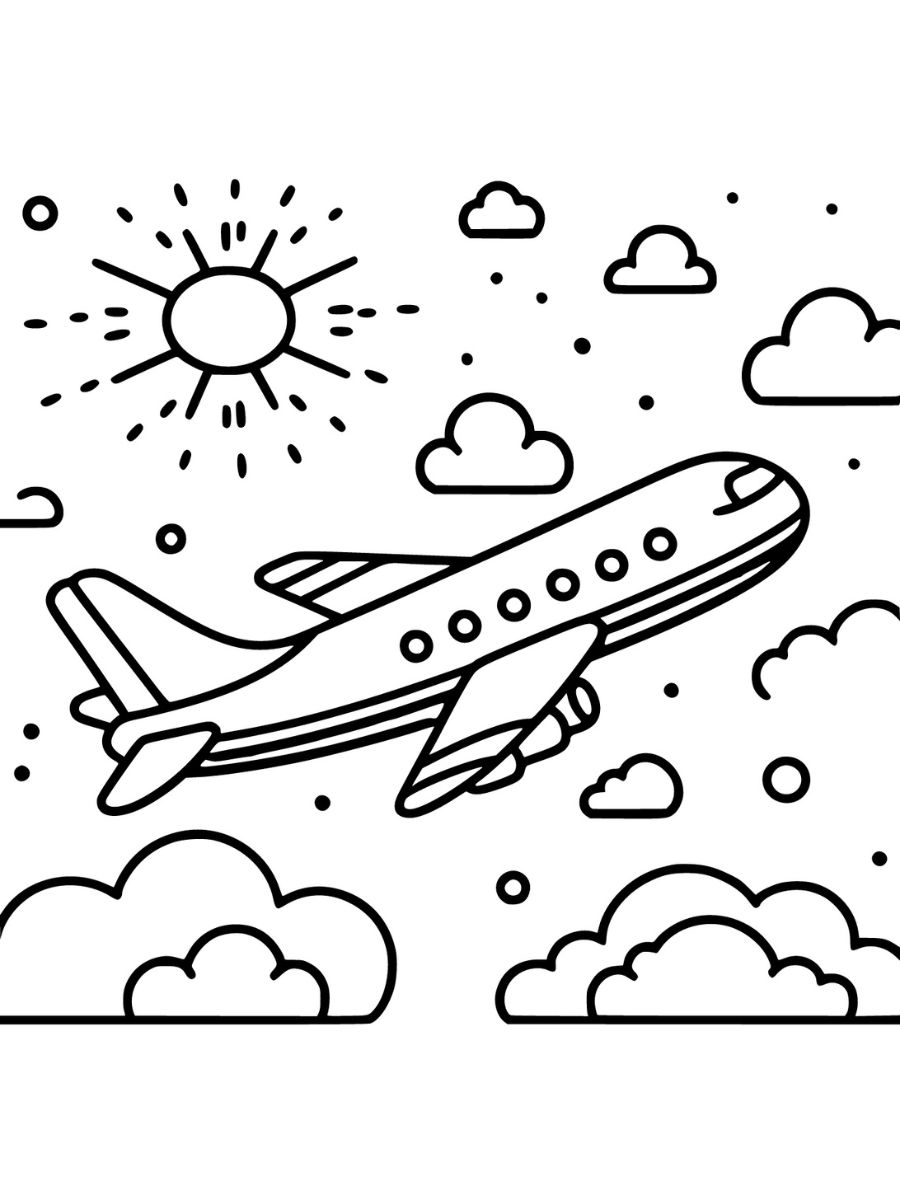 desenhos para colorir de avião