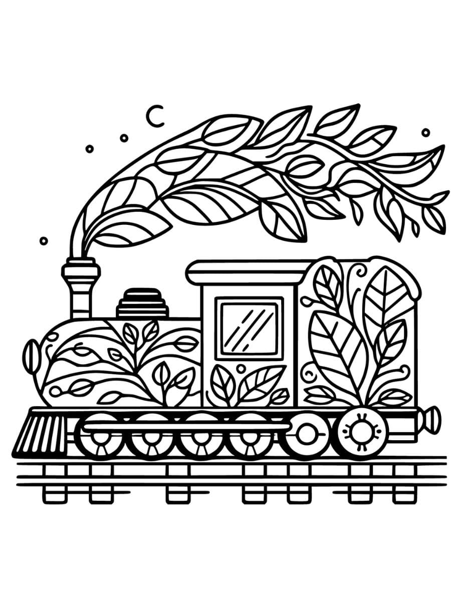 desenhos para colorir de trem fáceis de imprimir