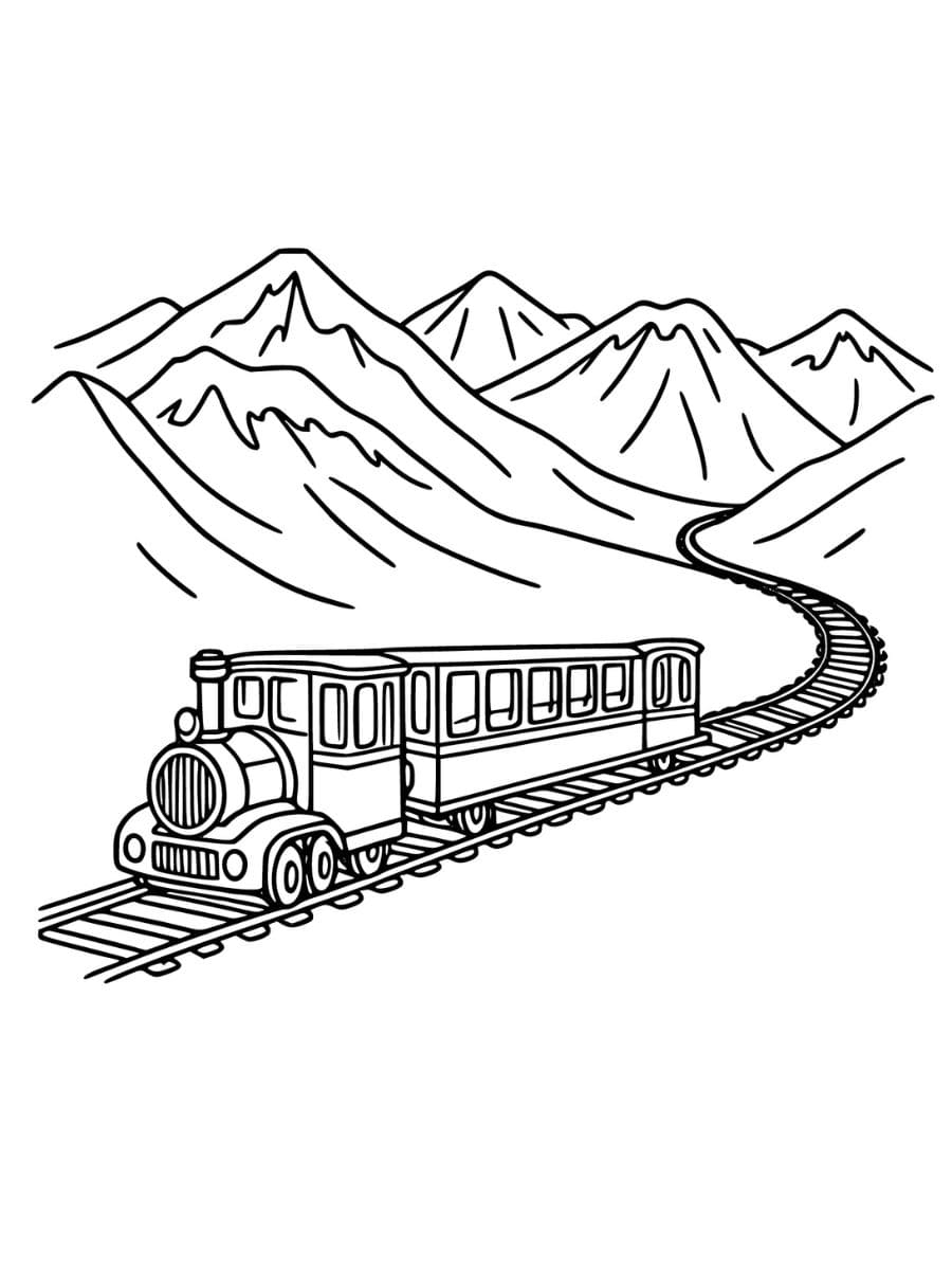 desenhos para colorir de trem grátis