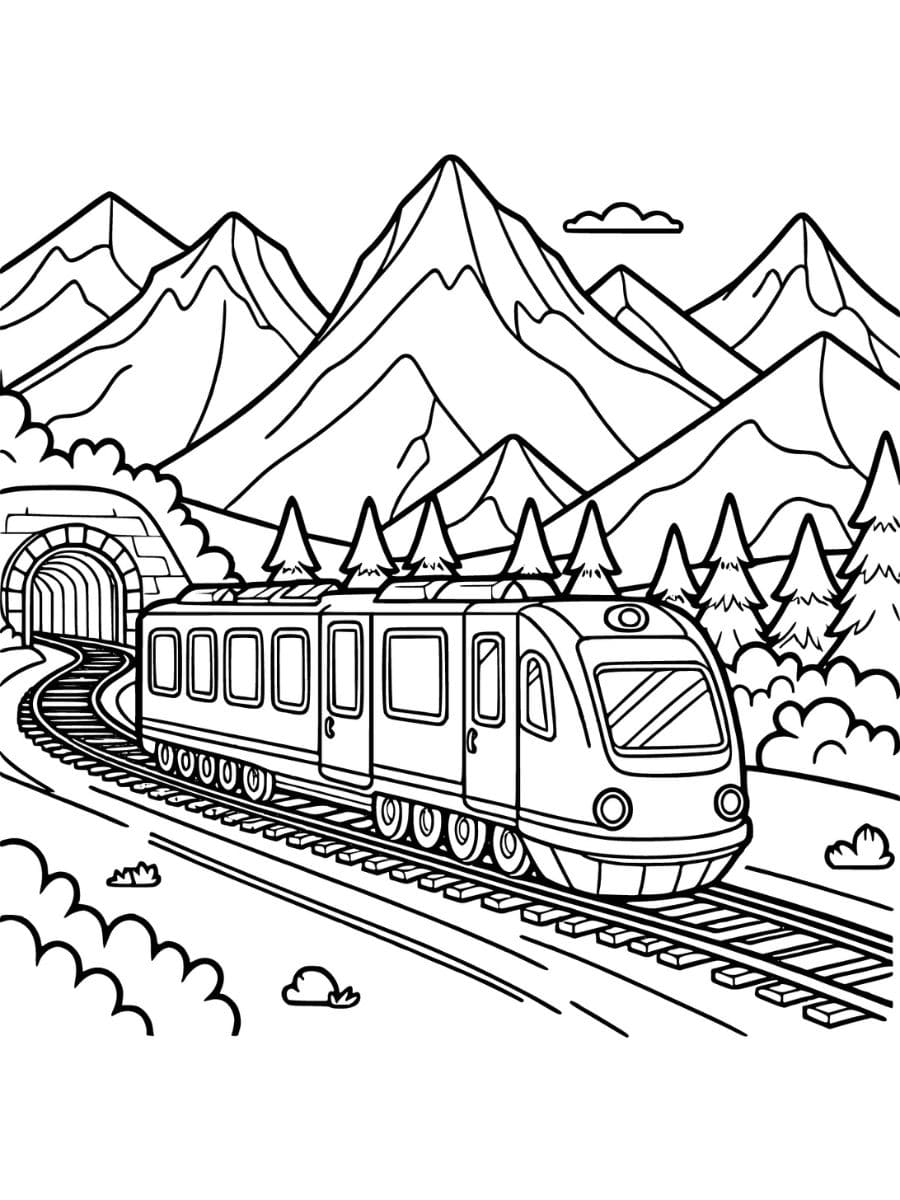 desenhos para colorir de trem