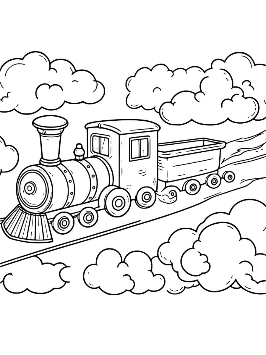 desenhos para colorir e imprimir trem