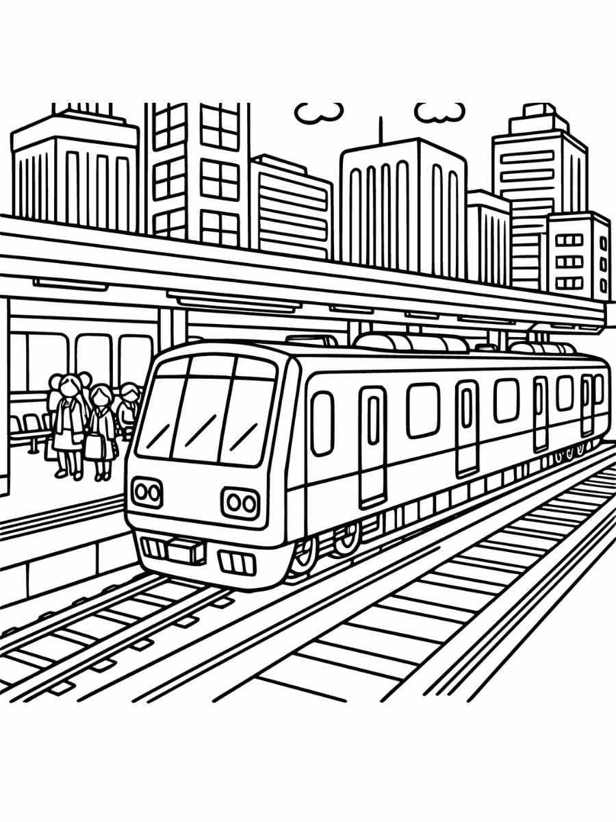 desenhos trem para colorir