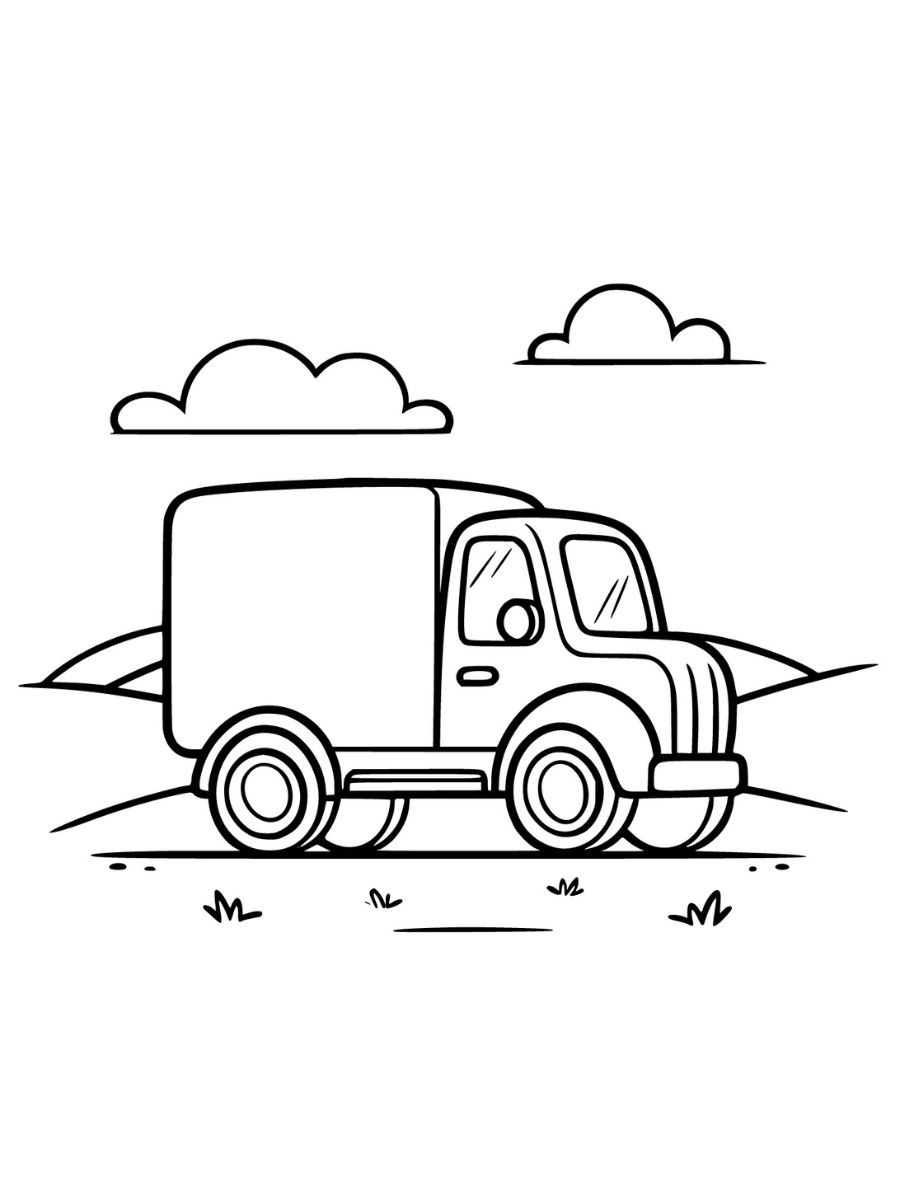 Desenho de veículo para colorir grátis