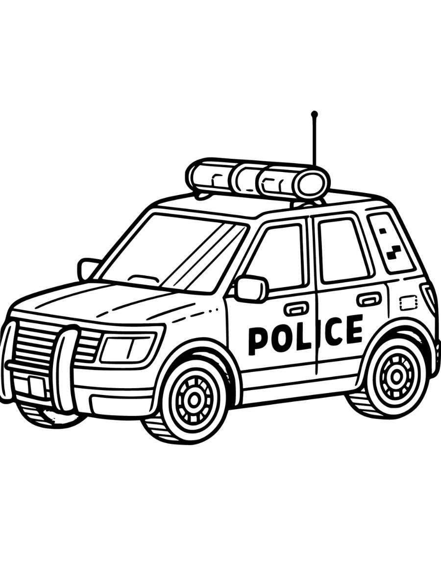 Uma sirene visível clássica do carro de polícia e POLÍCIA ao lado