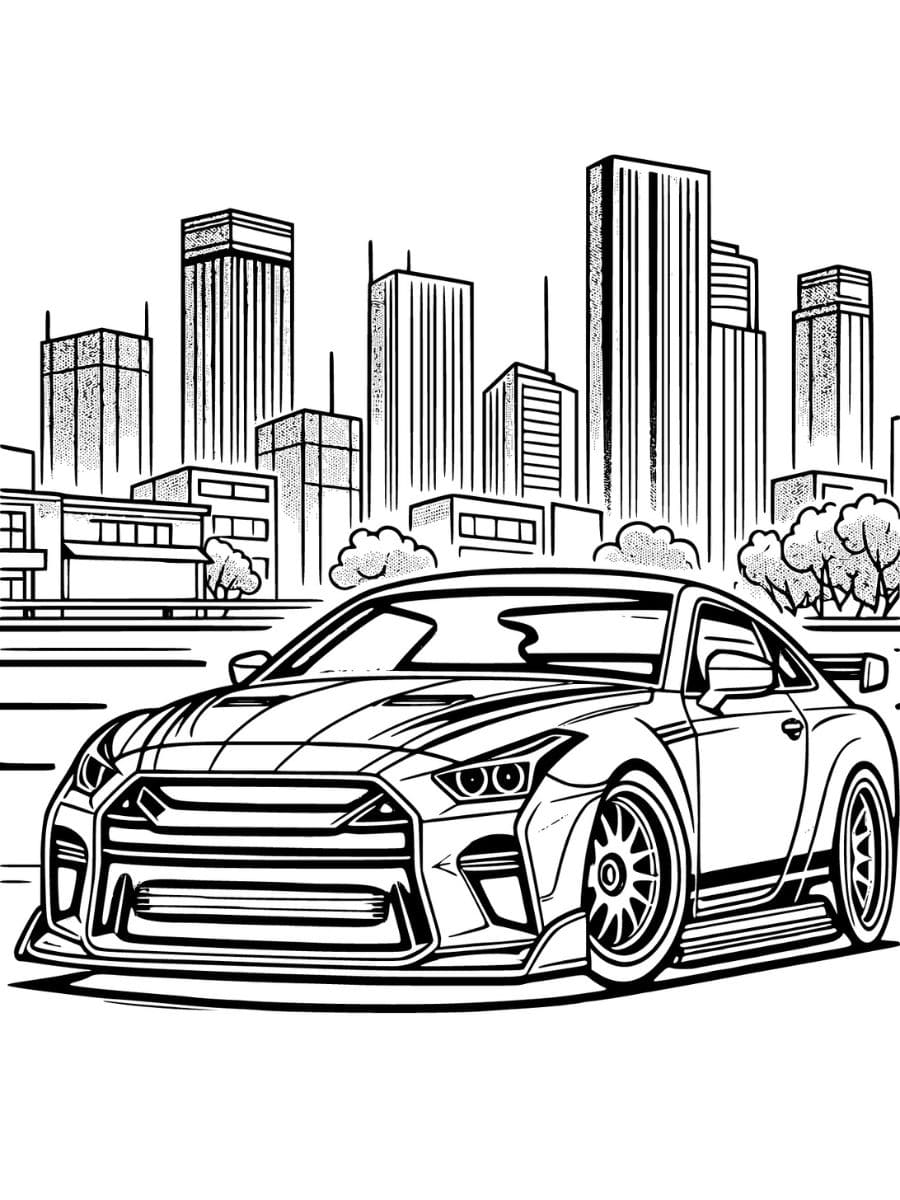desenho para colorir carro de corrida