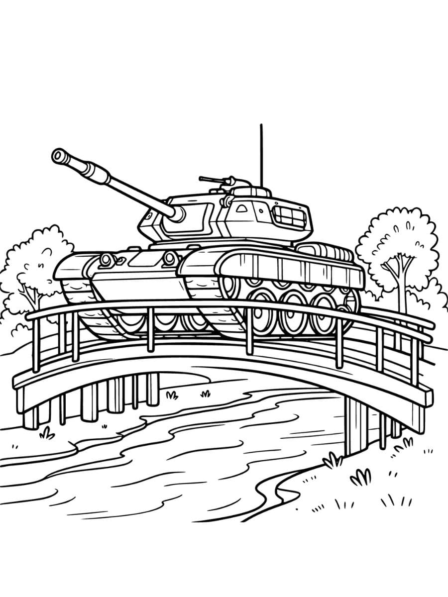 desenho tanque de guerra para colorir