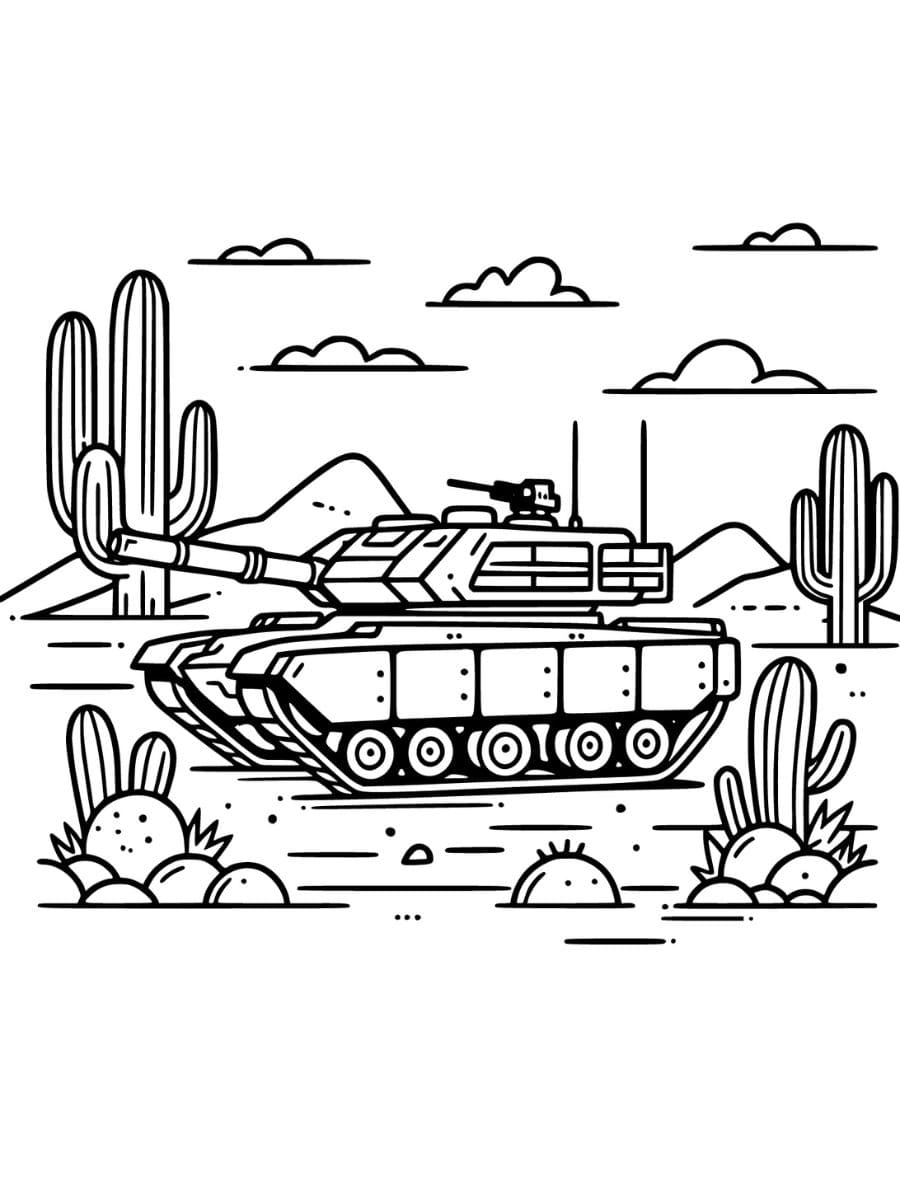 desenhos para colorir tanque de guerra