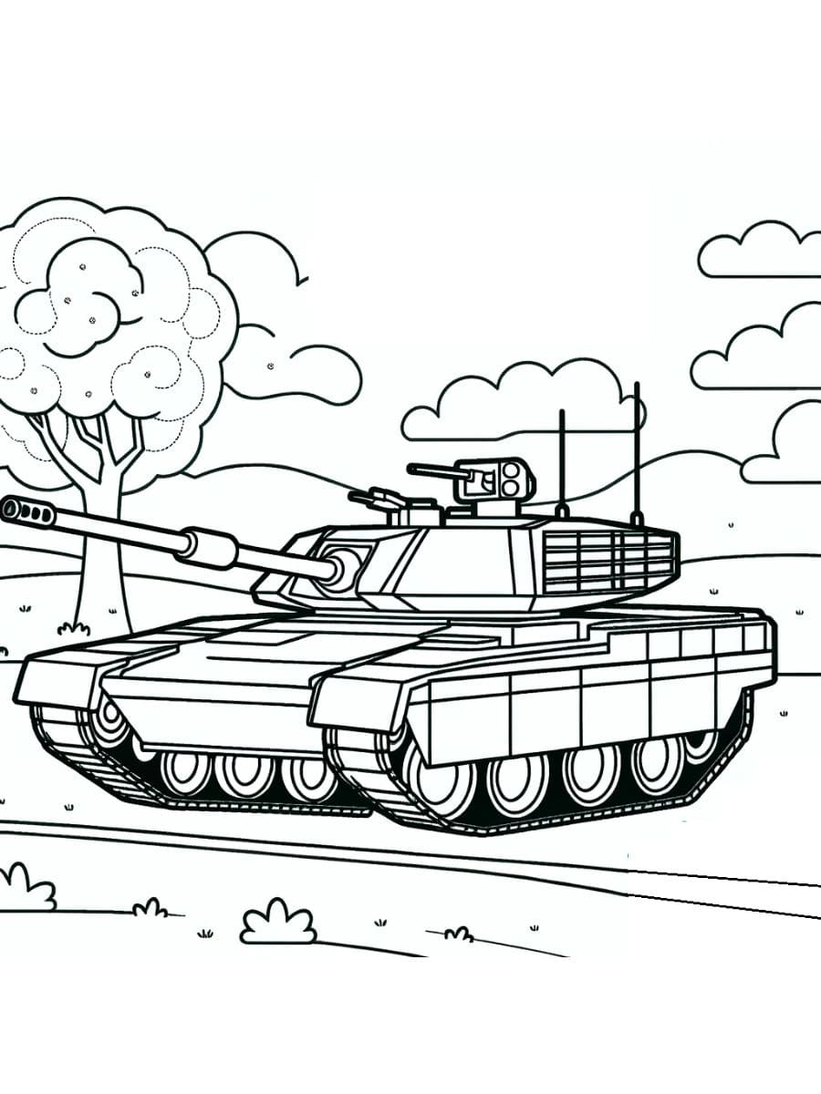 tanque de guerra para colorir para imprimir