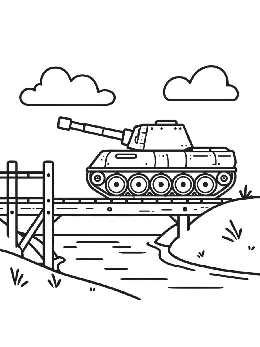 tanque para colorir