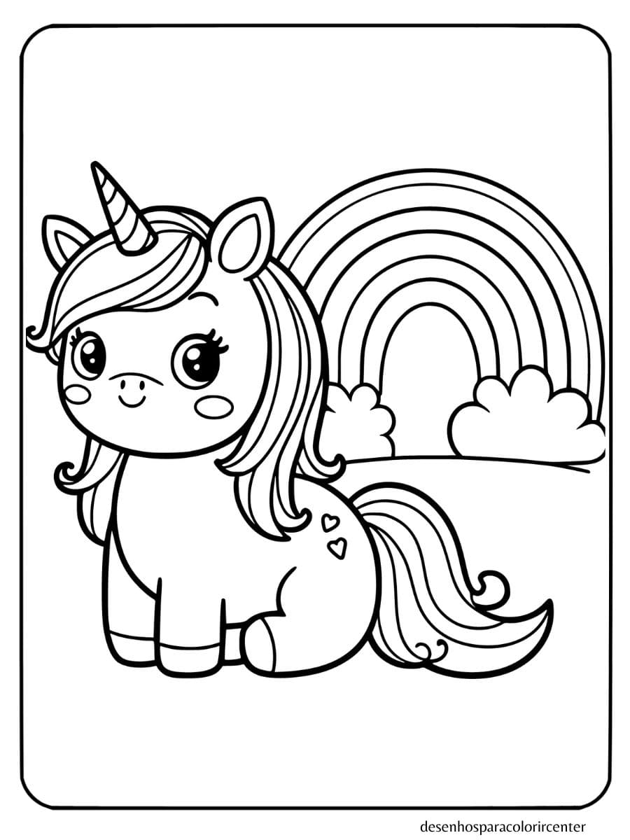 para colorir desenhos unicornio
