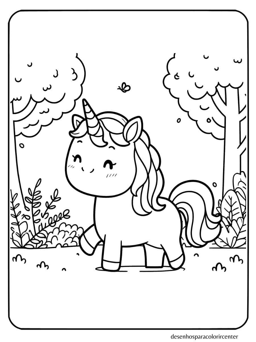 imprimir e colorir unicornio para desenhos