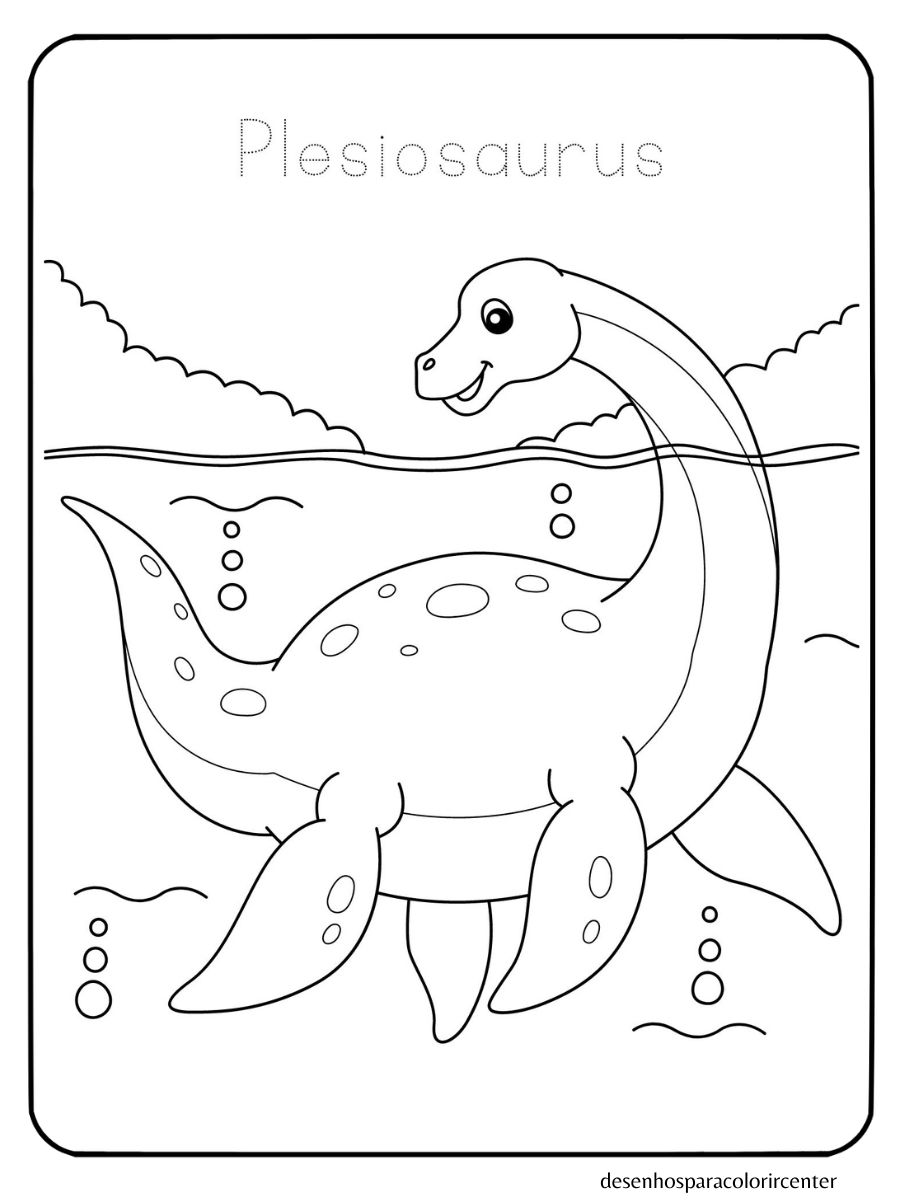 desenho de dinossauro para colorir e imprimir