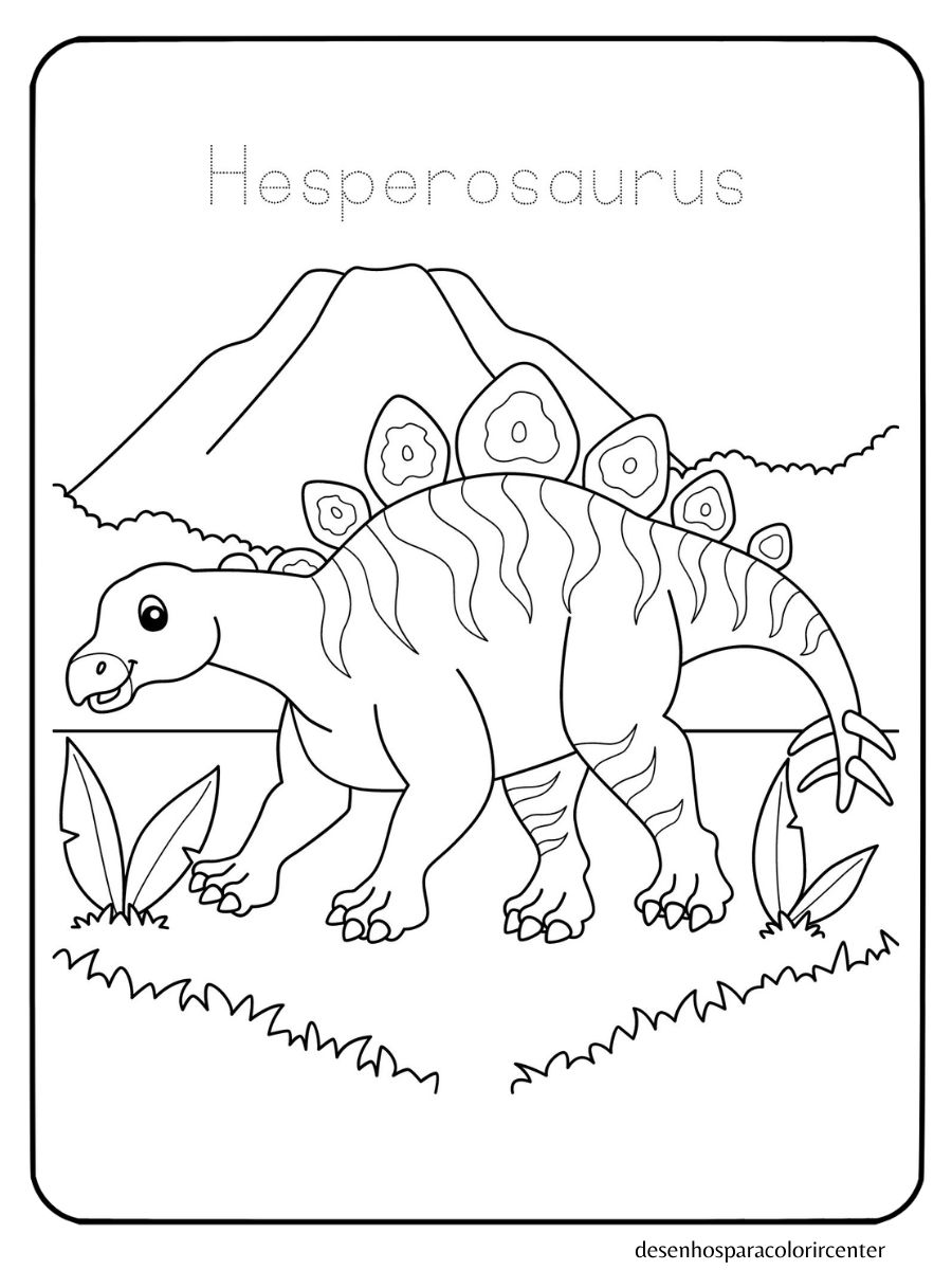 desenho de dinossauros para colorir