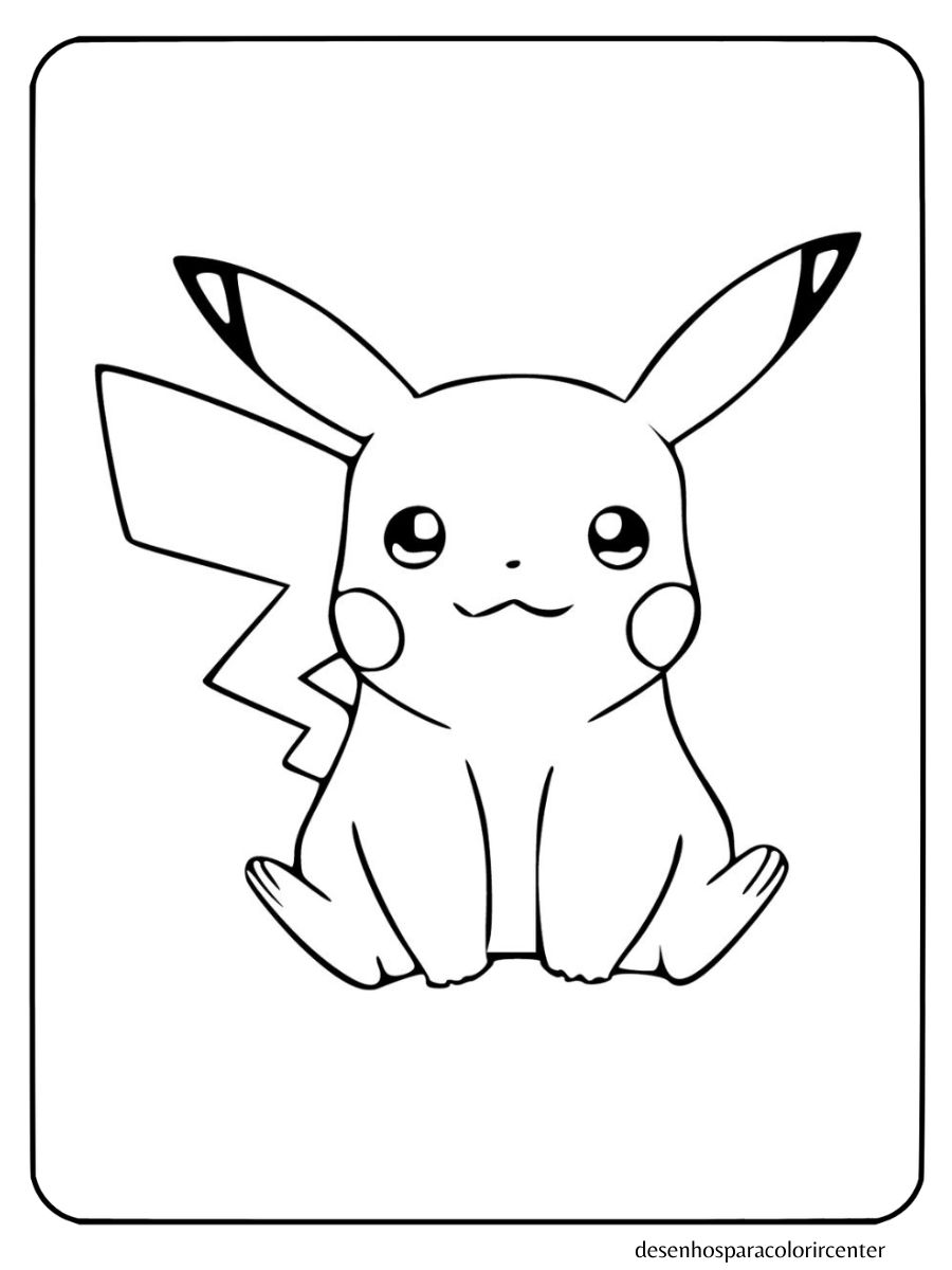 desenho de pikachu para colorir