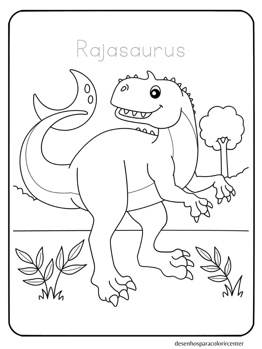 desenho dinossauro para colorir e imprimir