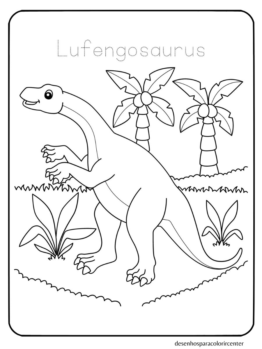 desenho dinossauro para colorir