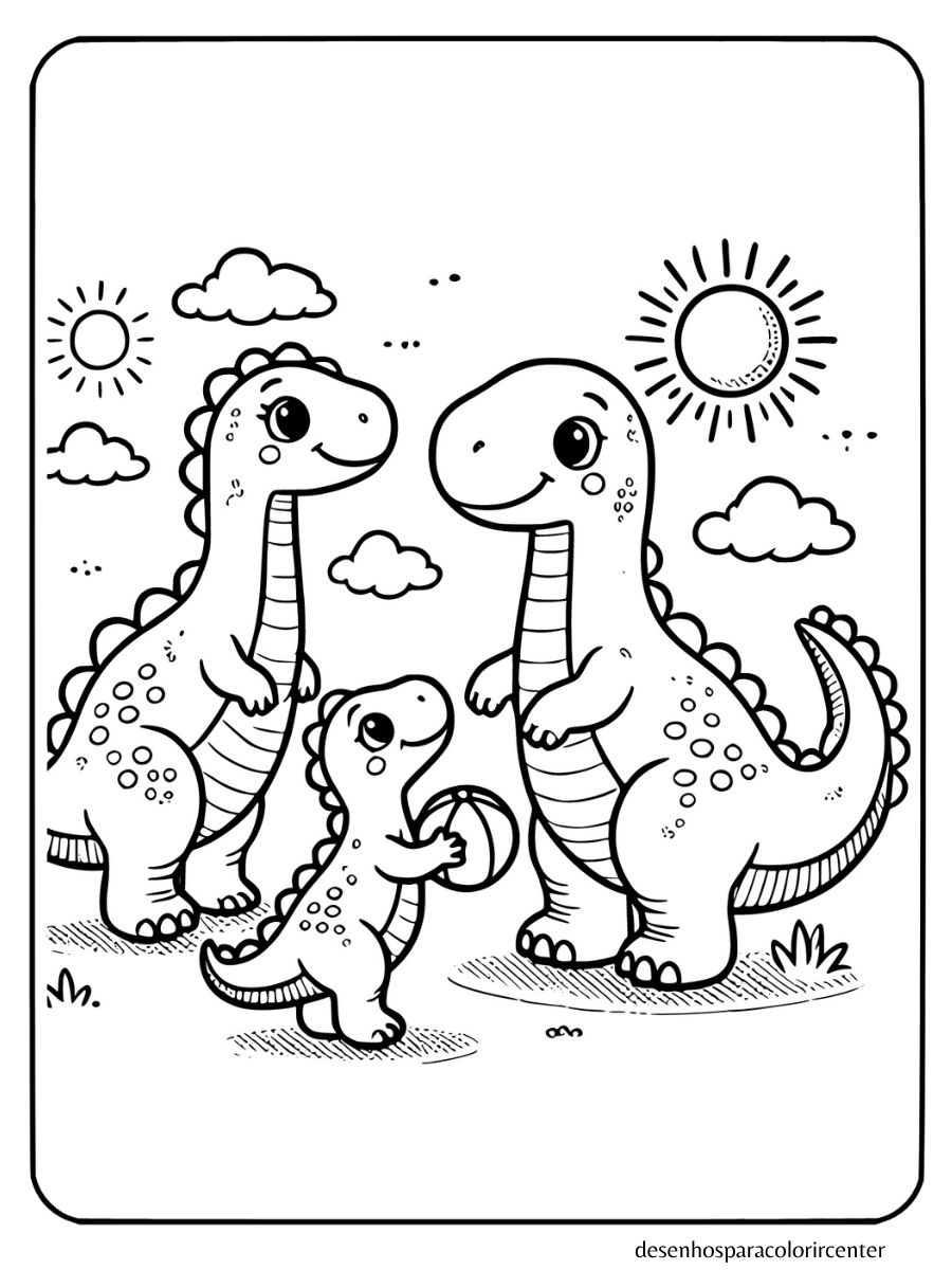 desenho do dinossauro para colorir