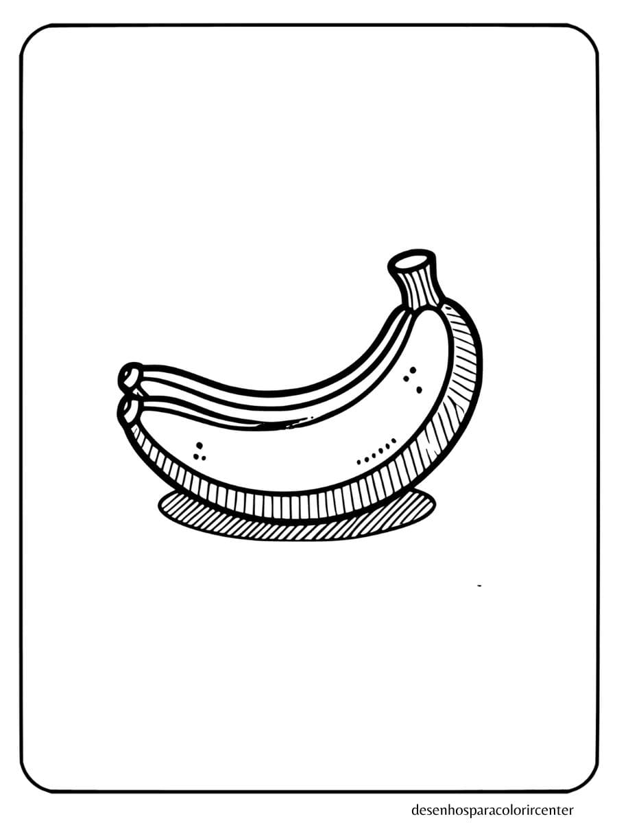 Banana única para colorir