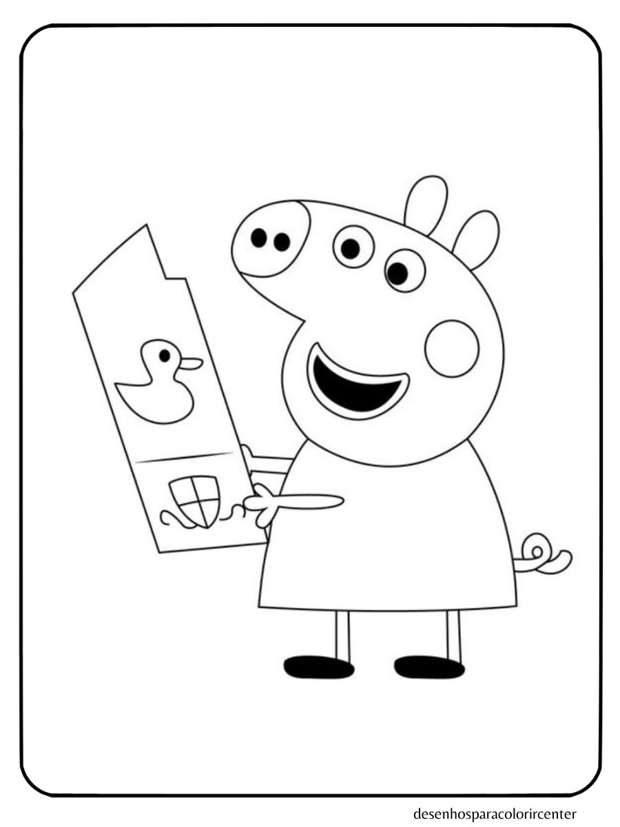 desenho para colorir da peppa pig