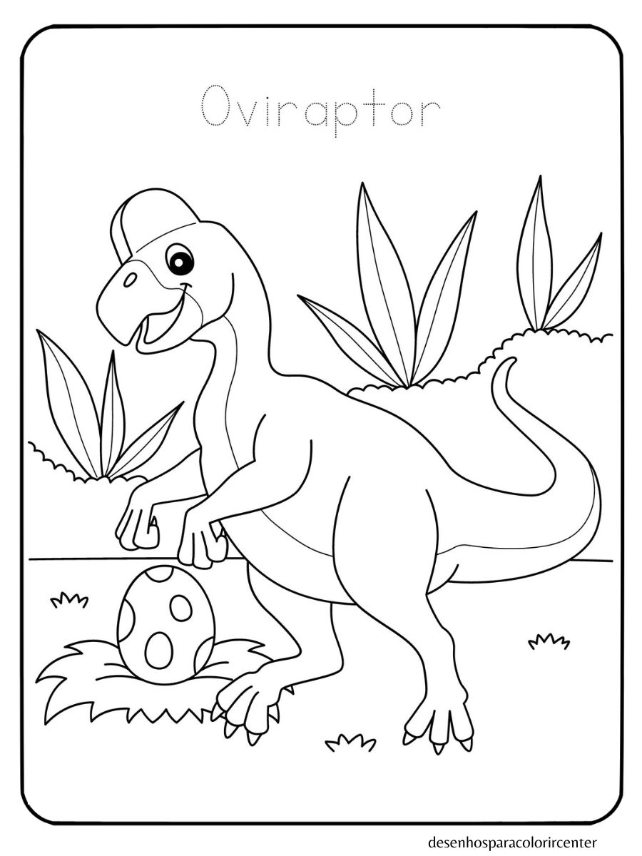 desenho para colorir de dinossauro