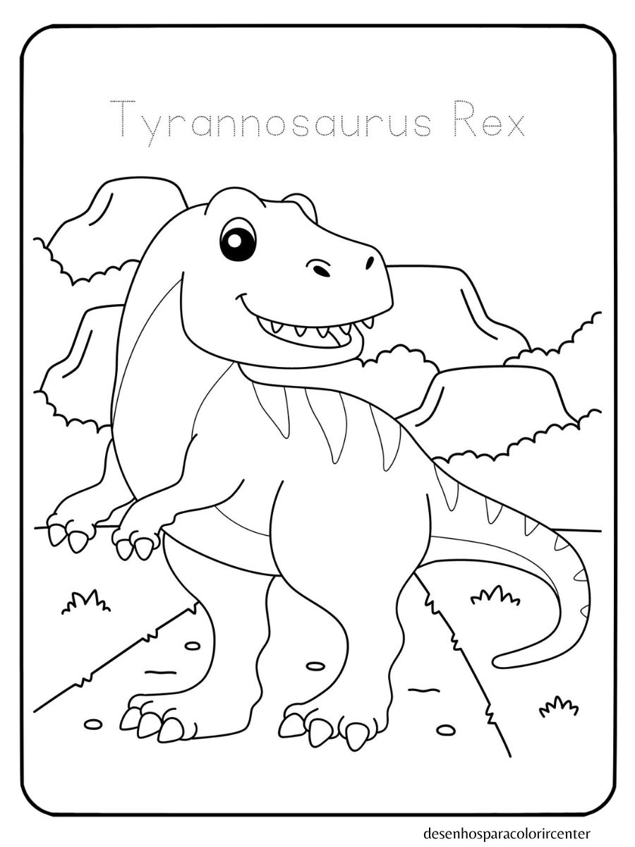 desenho para colorir dinossauro