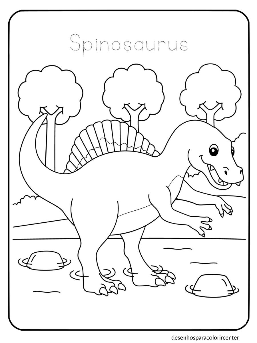 desenho para colorir do dinossauro