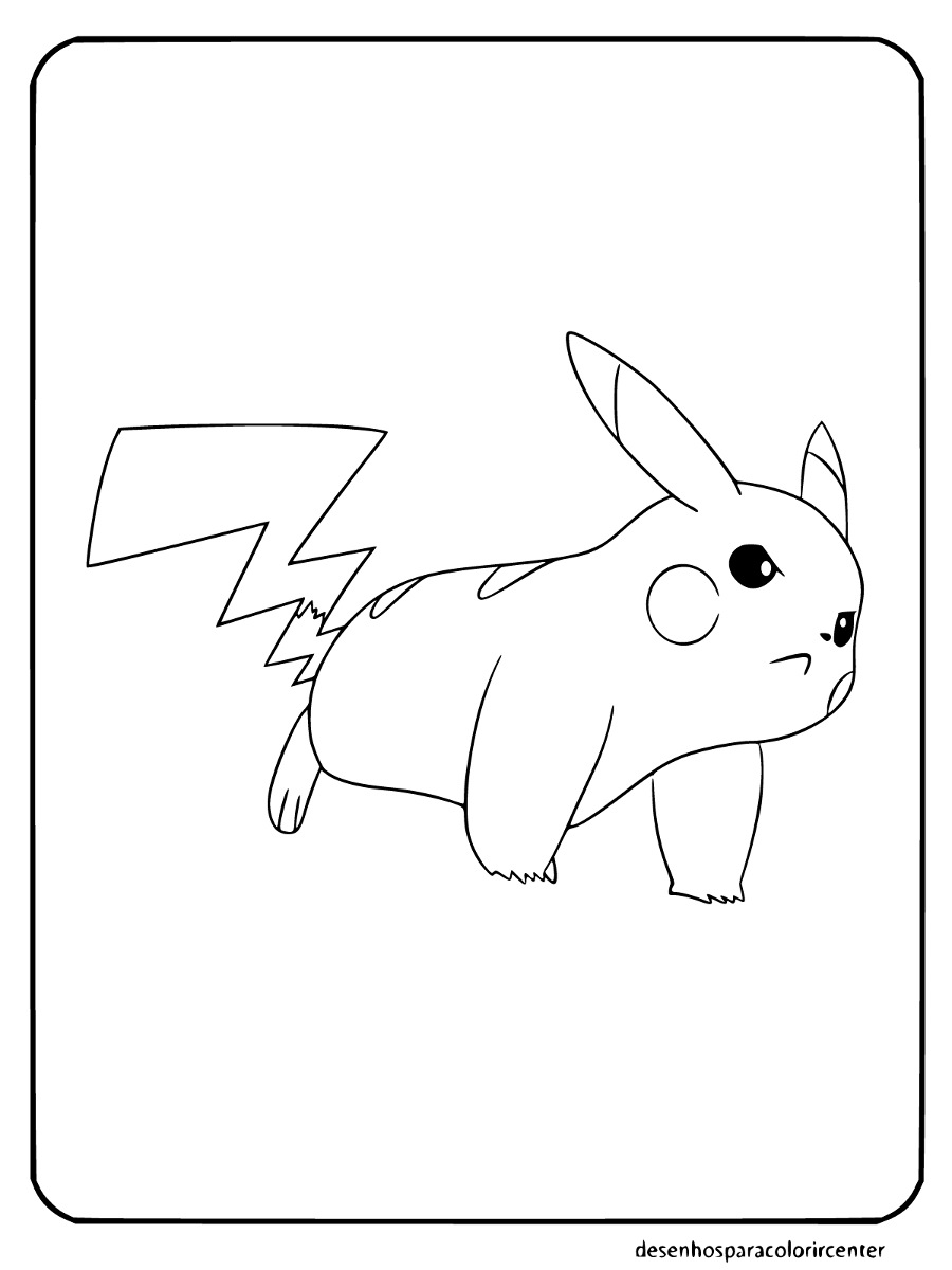 desenho para colorir do pikachu