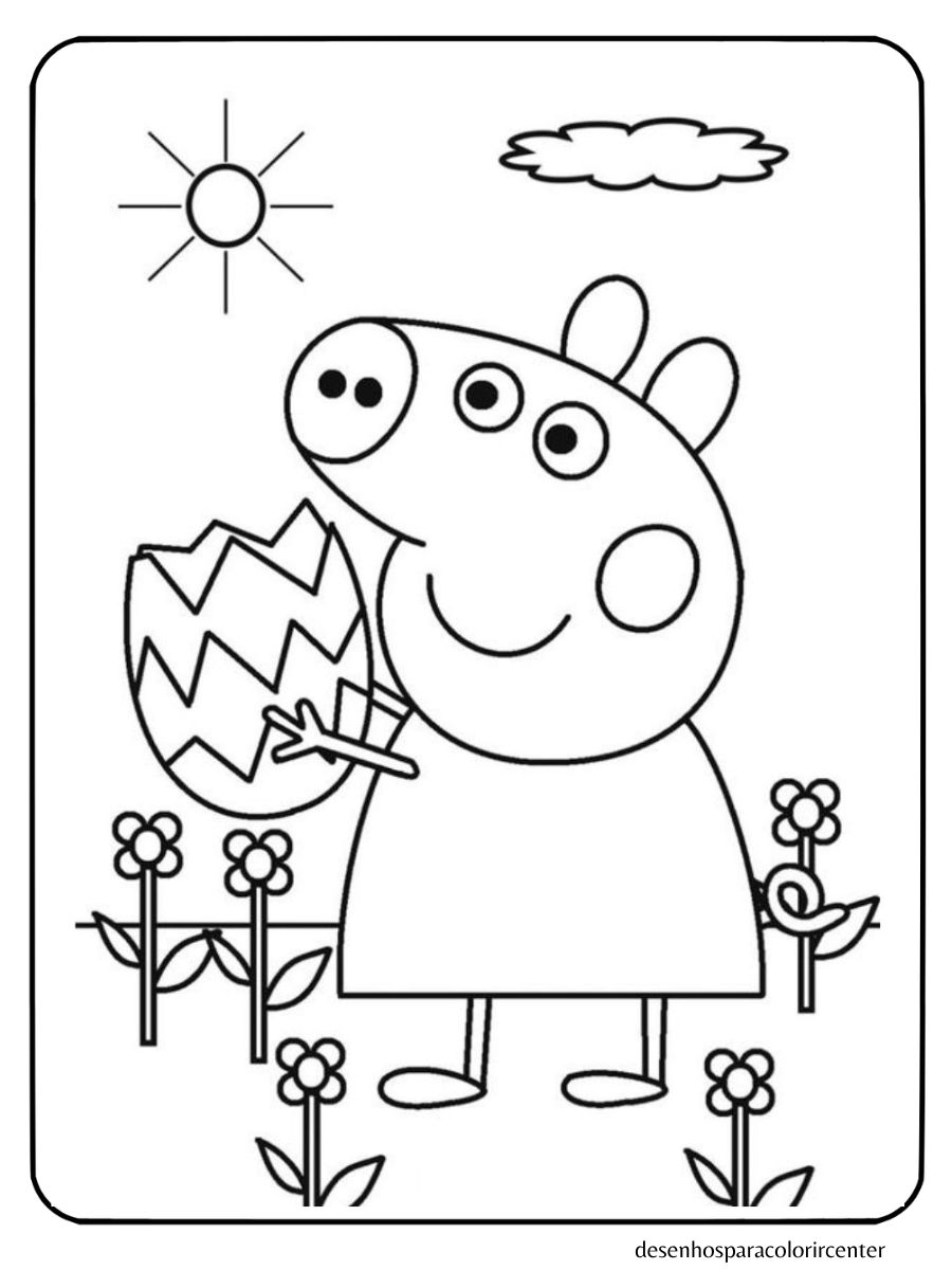 desenho para colorir e imprimir peppa pig