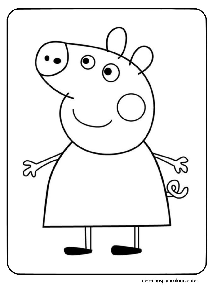 desenho para colorir peppa pig