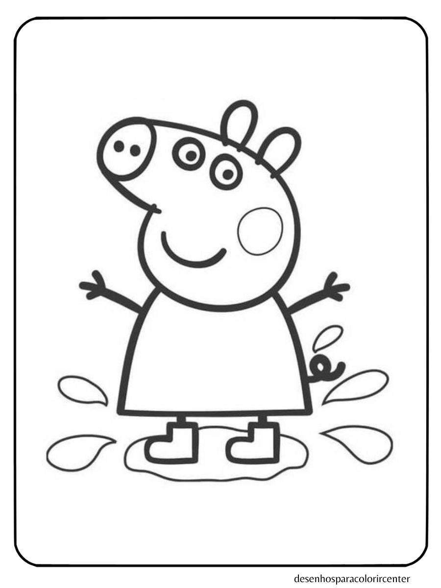 desenho peppa pig para colorir e imprimir