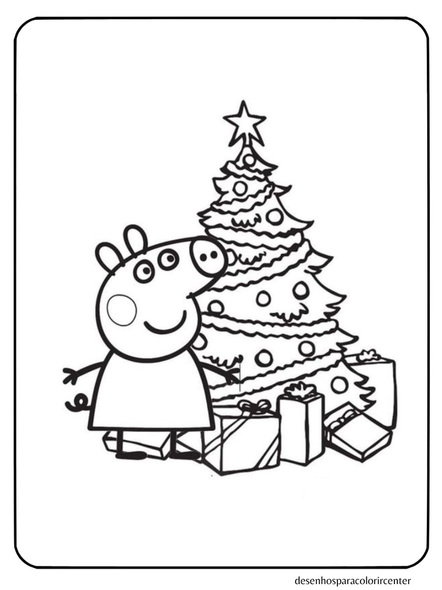 desenho peppa pig para colorir