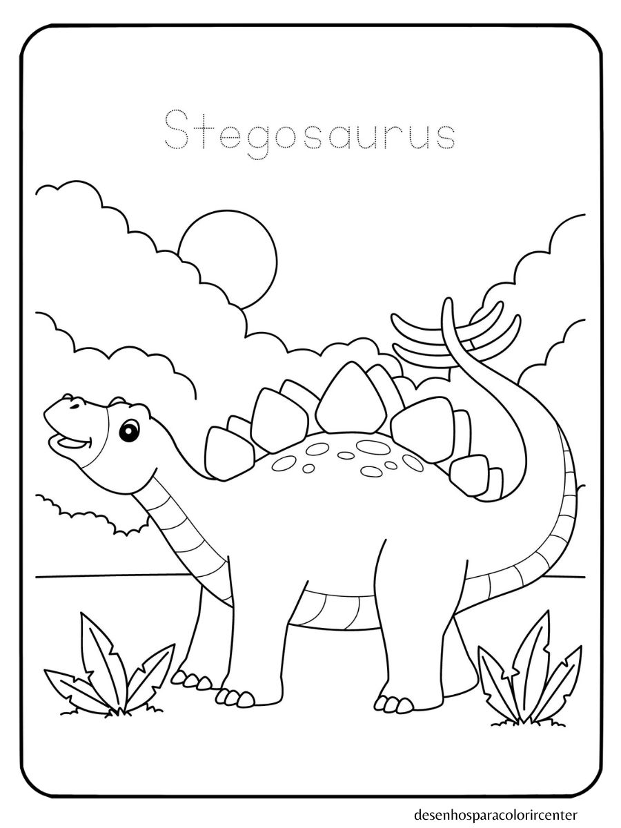 desenhos dinossauros para colorir