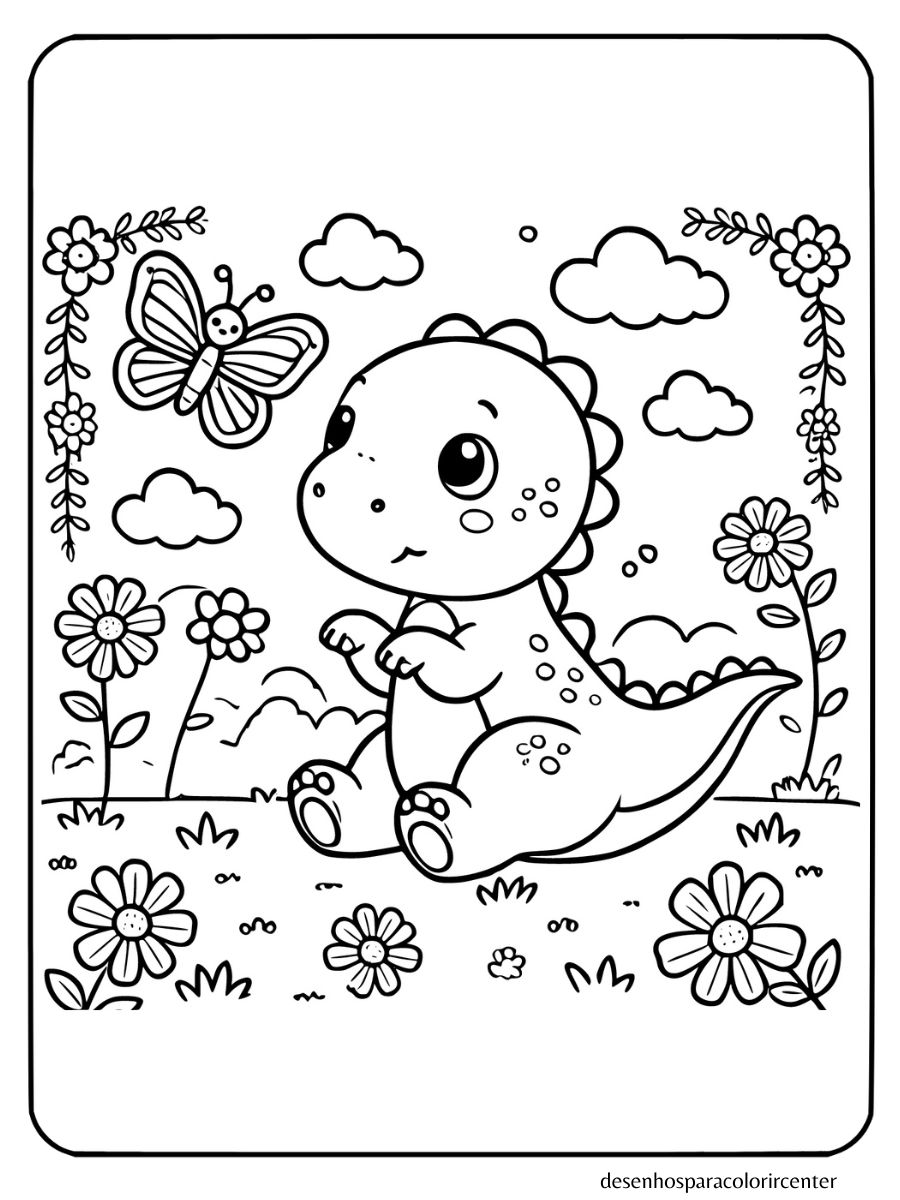 desenhos para colorir de dinossauro