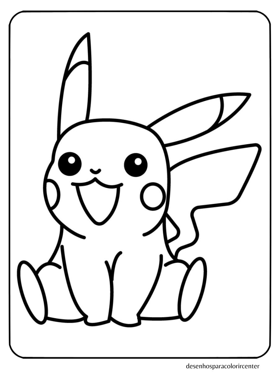 desenhos para colorir e imprimir pikachu