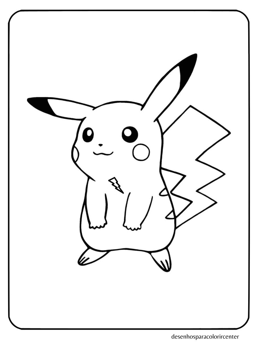 desenhos para colorir pikachu