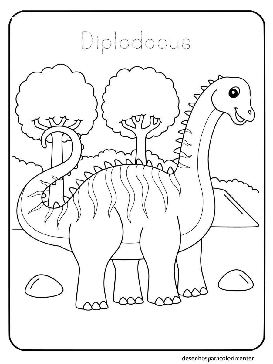 dinossauro desenho para colorir