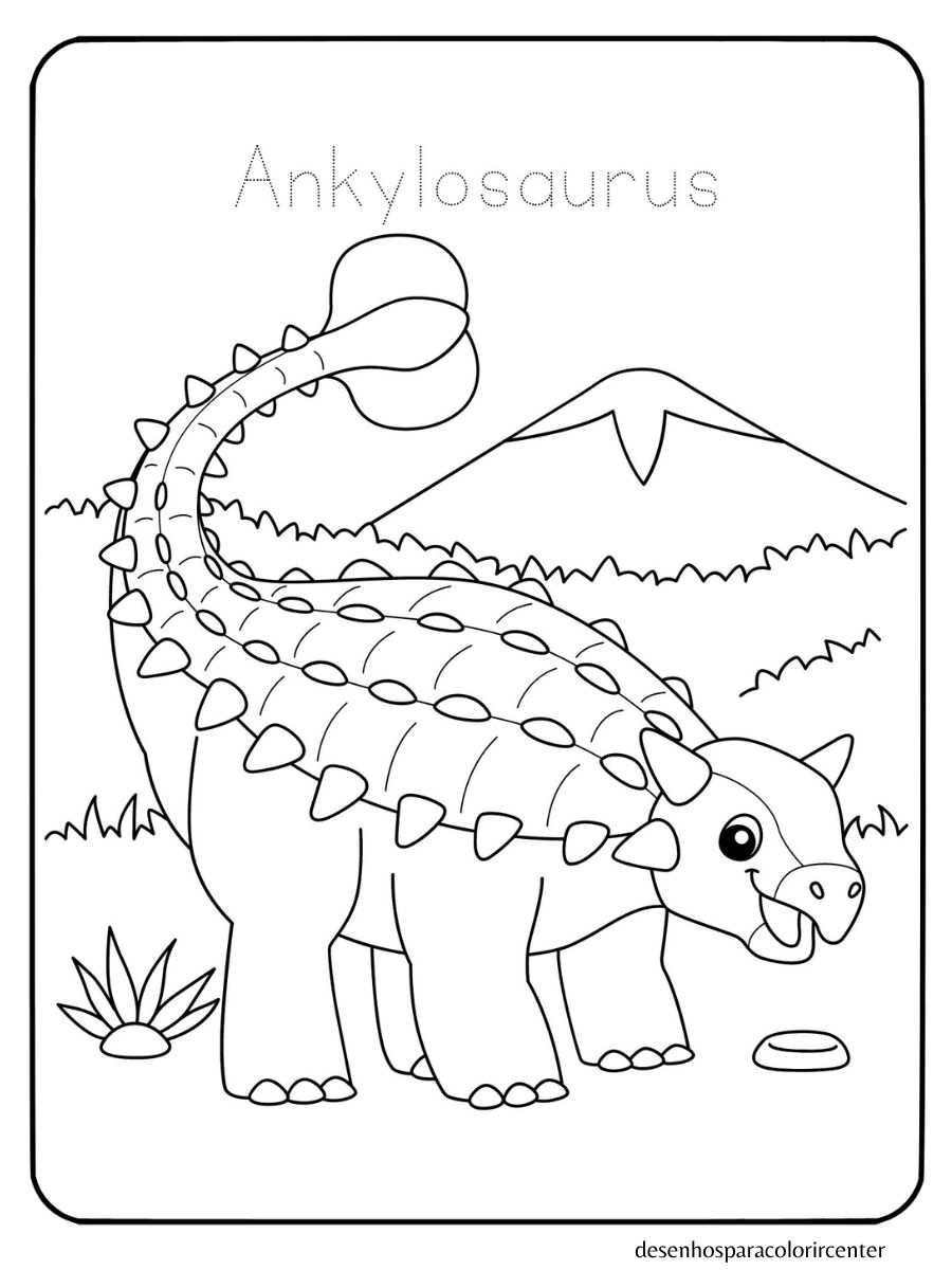 imagem de dinossauro para colorir