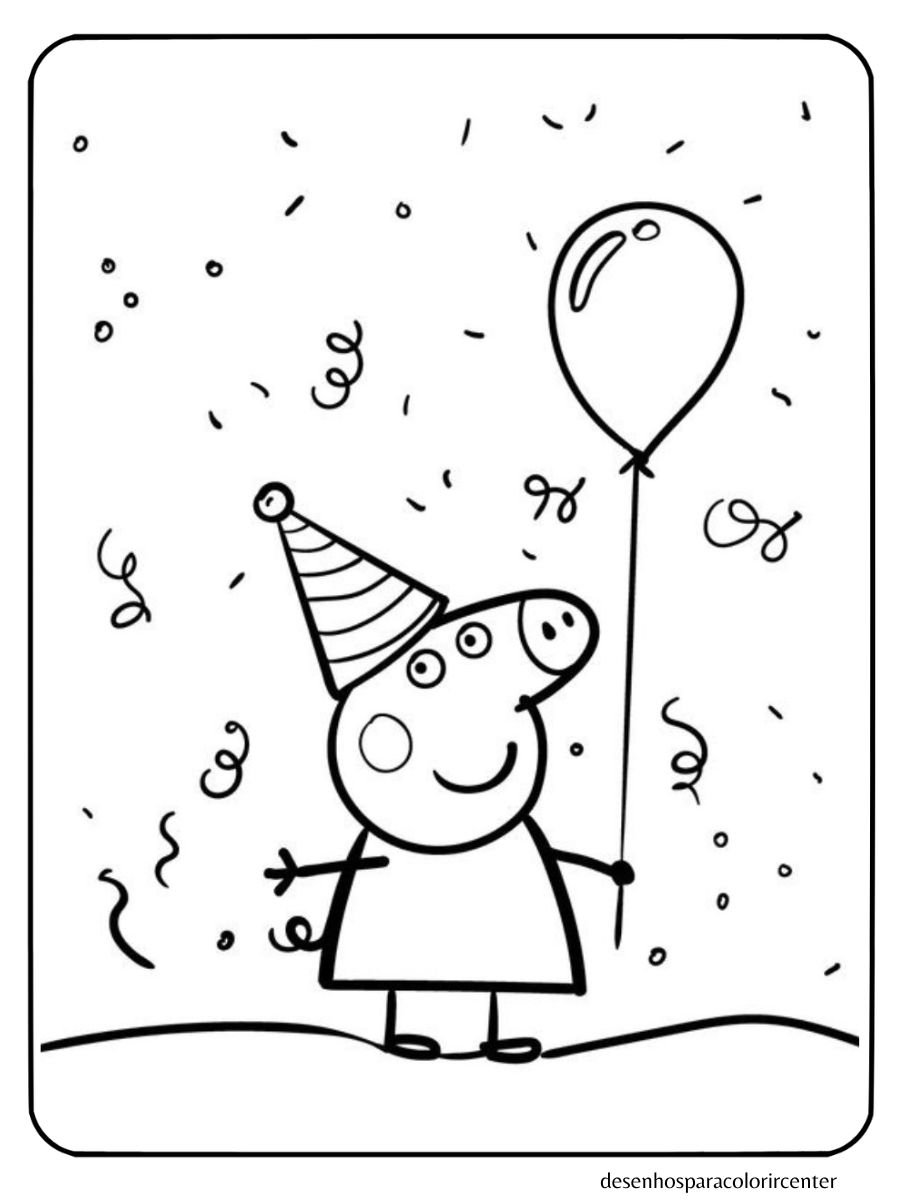 peppa pig desenho para colorir