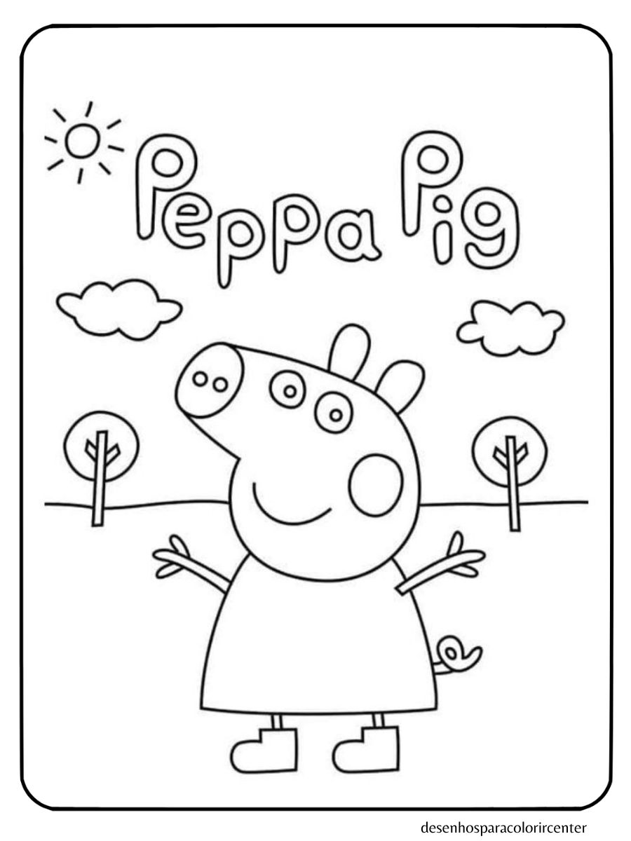 peppa pig para colorir