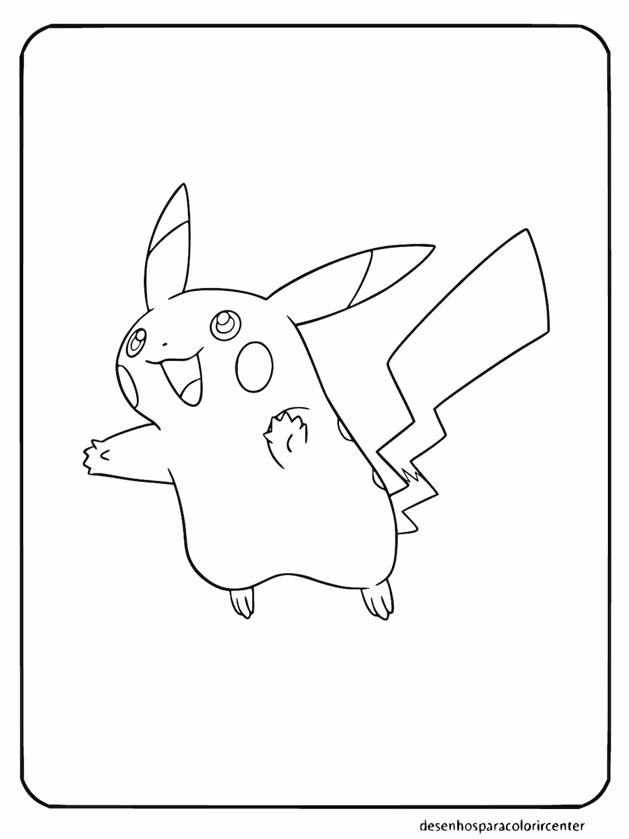 pikachu para colorir e imprimir