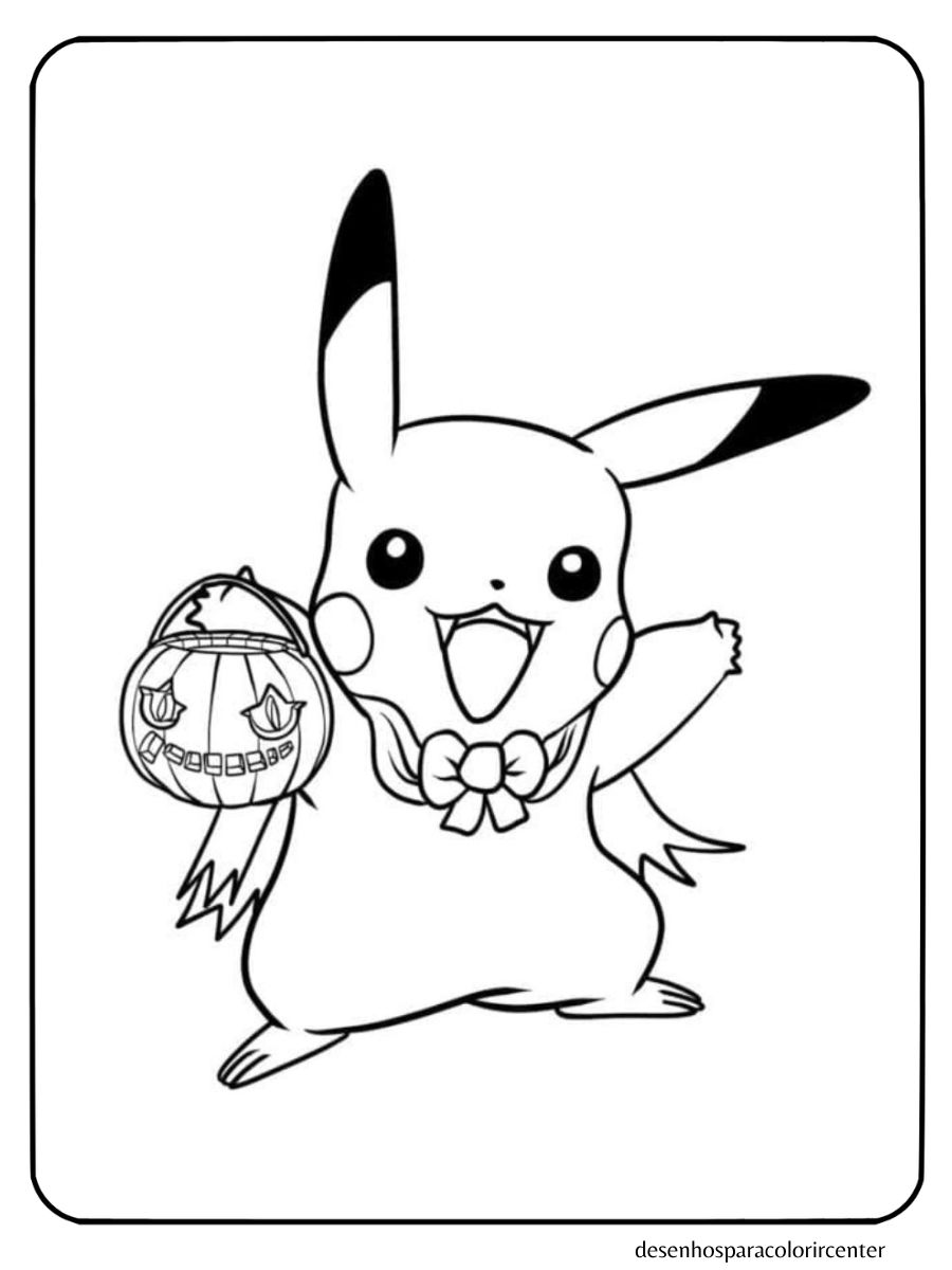 pikachu para colorir pdf