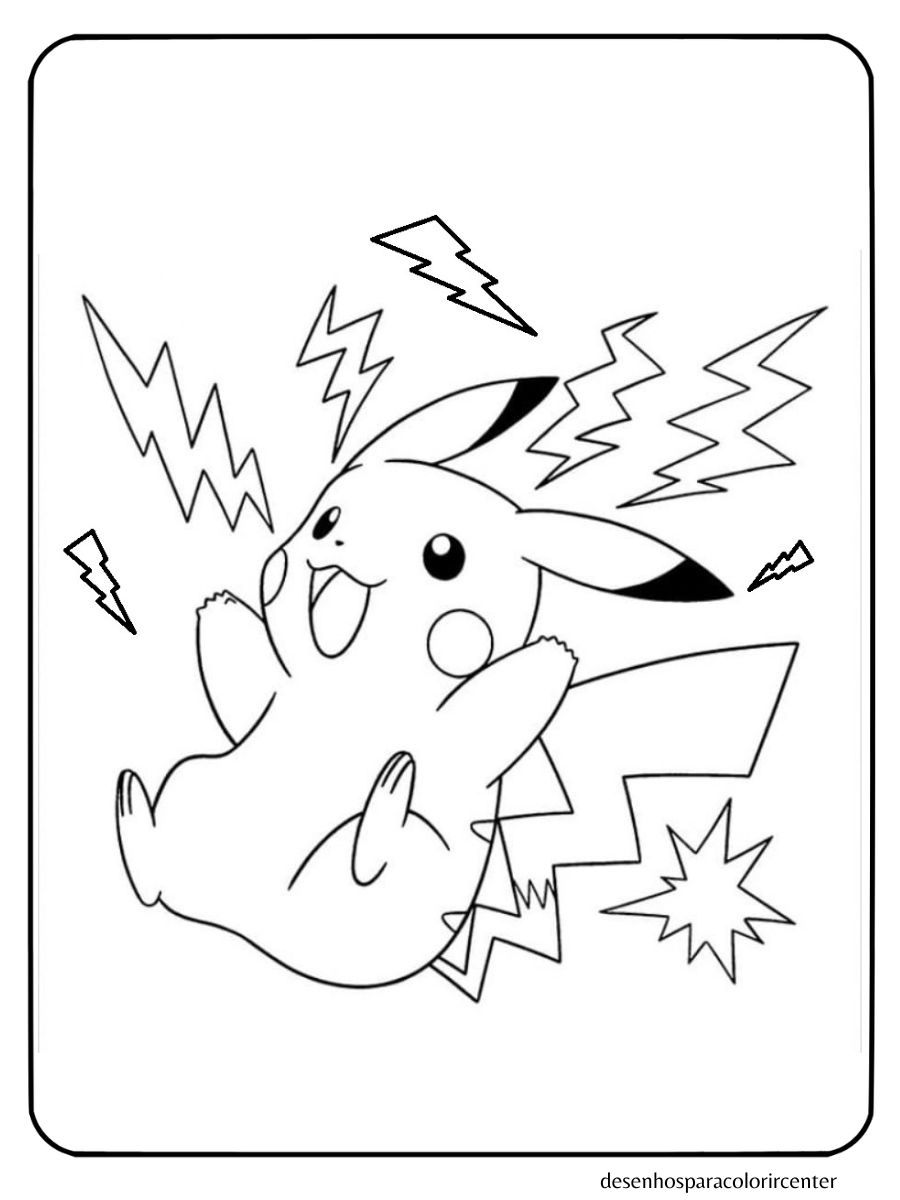 pikachu para colorir